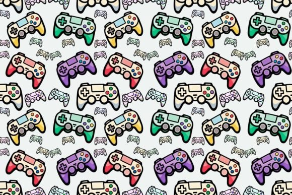 Colorful Gaming Controllers Pattern PNG Explained