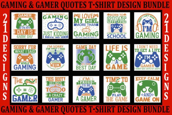 Gamer Quotes T-Shirt Design Bundle Explained