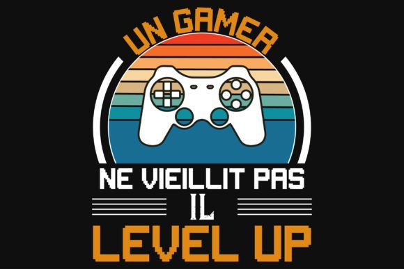 Gaming Typography Graphic Vintages Tshirt Design Guide