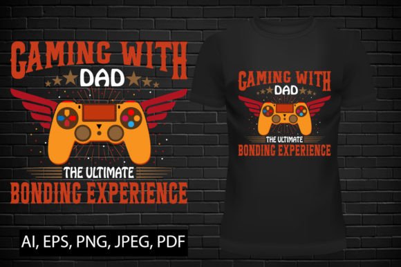 Gaming with Dad T-Shirt Design Inspiration