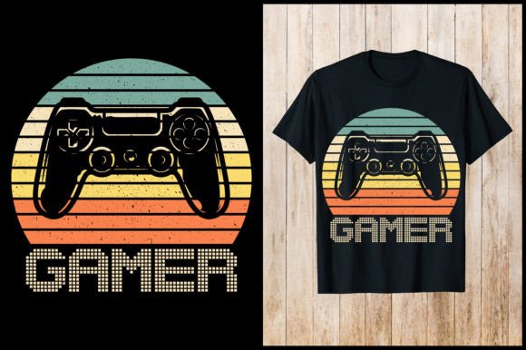 Vintage Gamer Gaming T-Shirt: A Versatile Print-Ready Design
